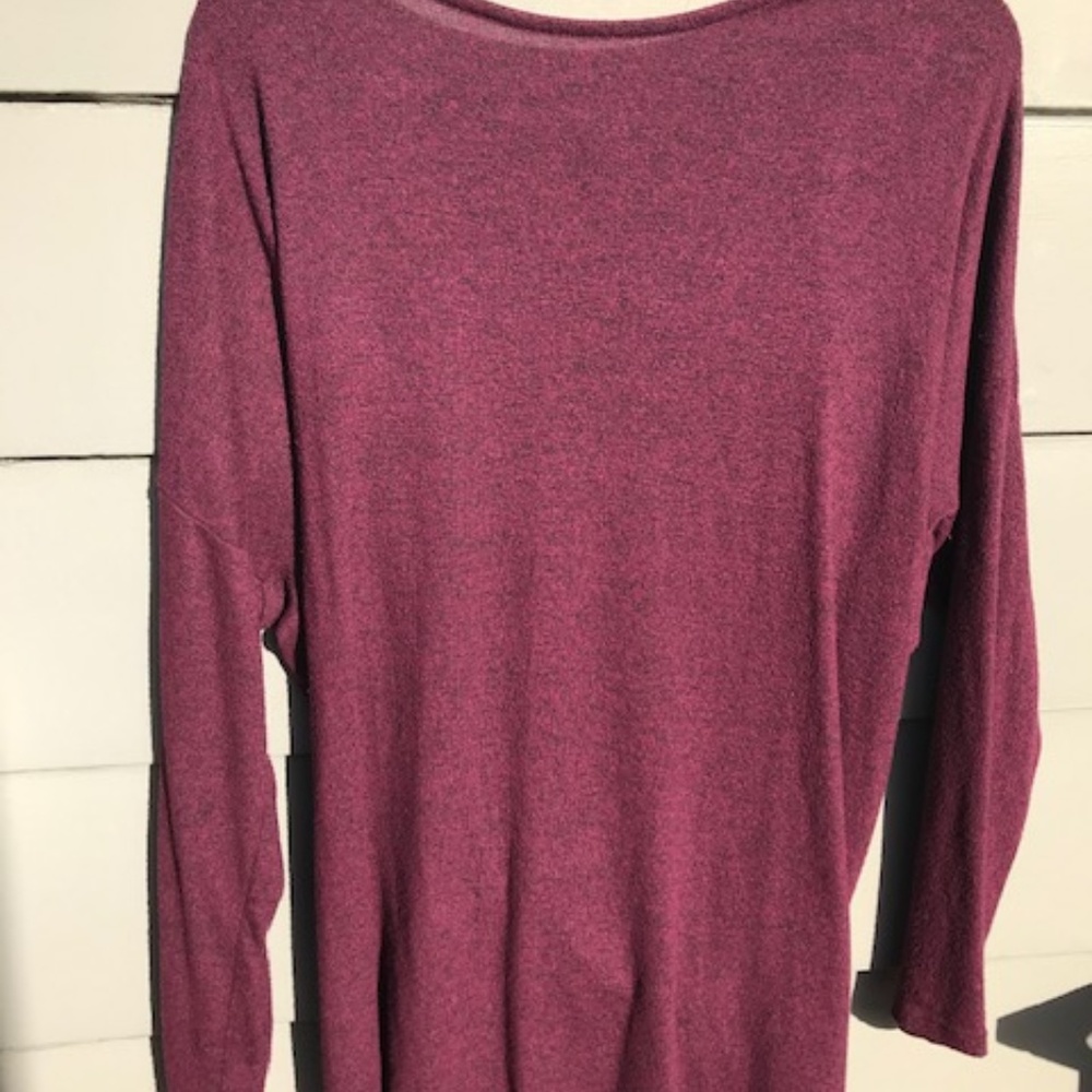 Promesa, Sweater Top, burgandy, size large